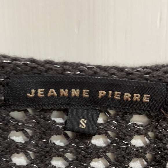 Jeanne Pierre || Knit Sweater with Silver Metalized Threading Running Through - Picture 3 of 10